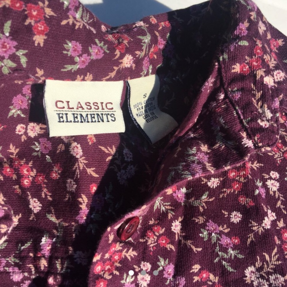Floral button up blouse